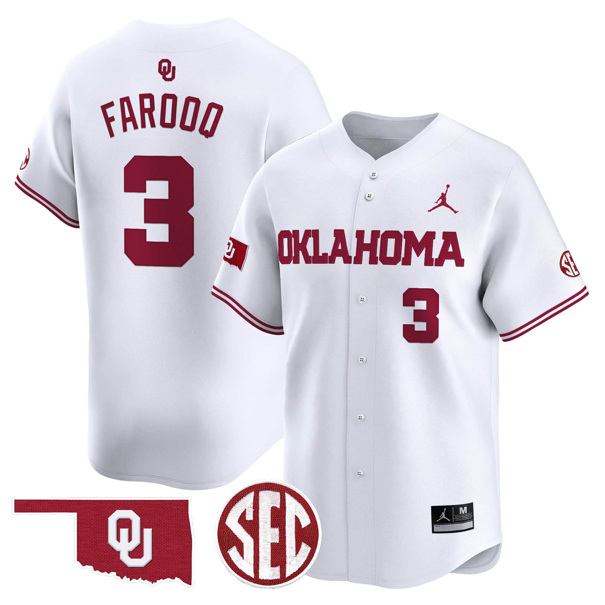 Men Oklahoma Sooners 3 Farooq White 2024 Vapor Premier Limited NCAA Jersey